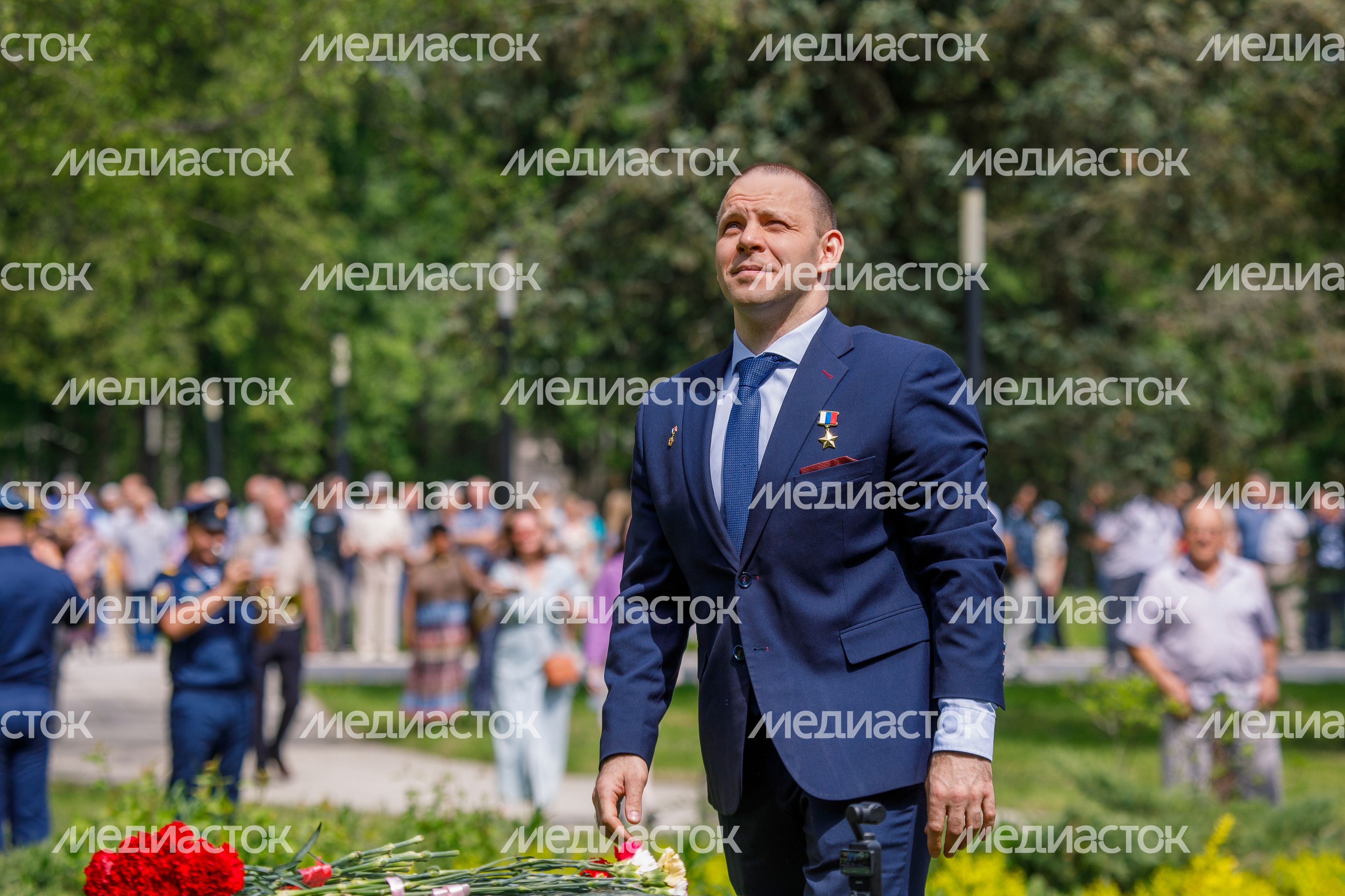 Космонавт Иван Вагнер на торжественной встрече космонавтов в Звездном городке Космонавт Иван Вагнер на торжественной встрече космонавтов в Звездном городке