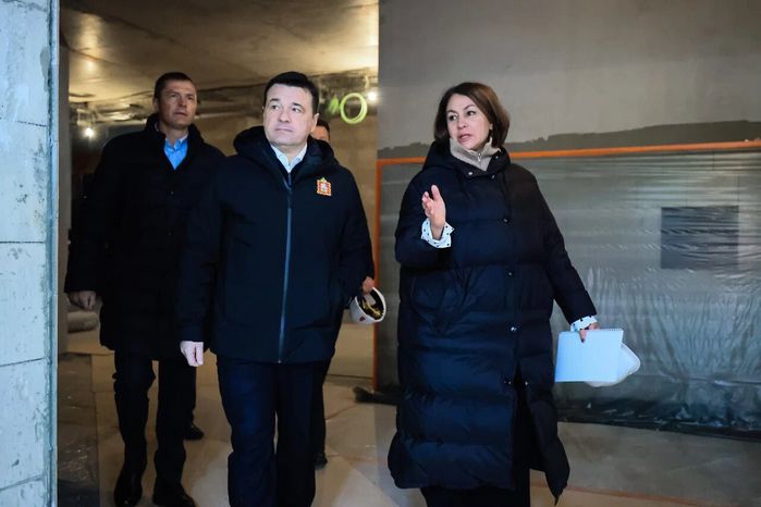 Проверка губернатором строительства школы в Люберцах