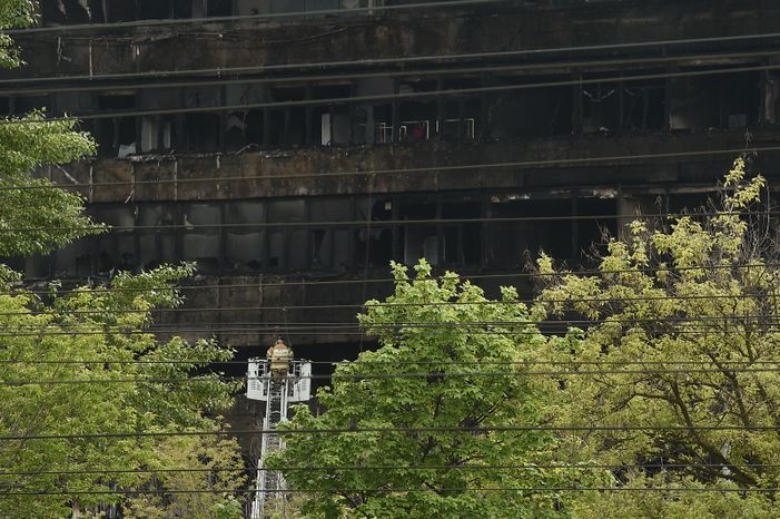 Пожар в бизнес‑центре «Гранд Сетунь плаза» в Москве
