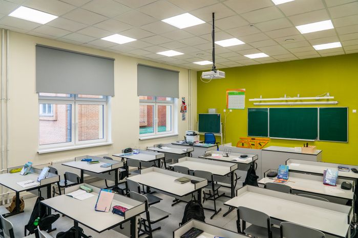 Учебный класс в новой пристройке к школе №29 им. П.И. Забродина в Подольске