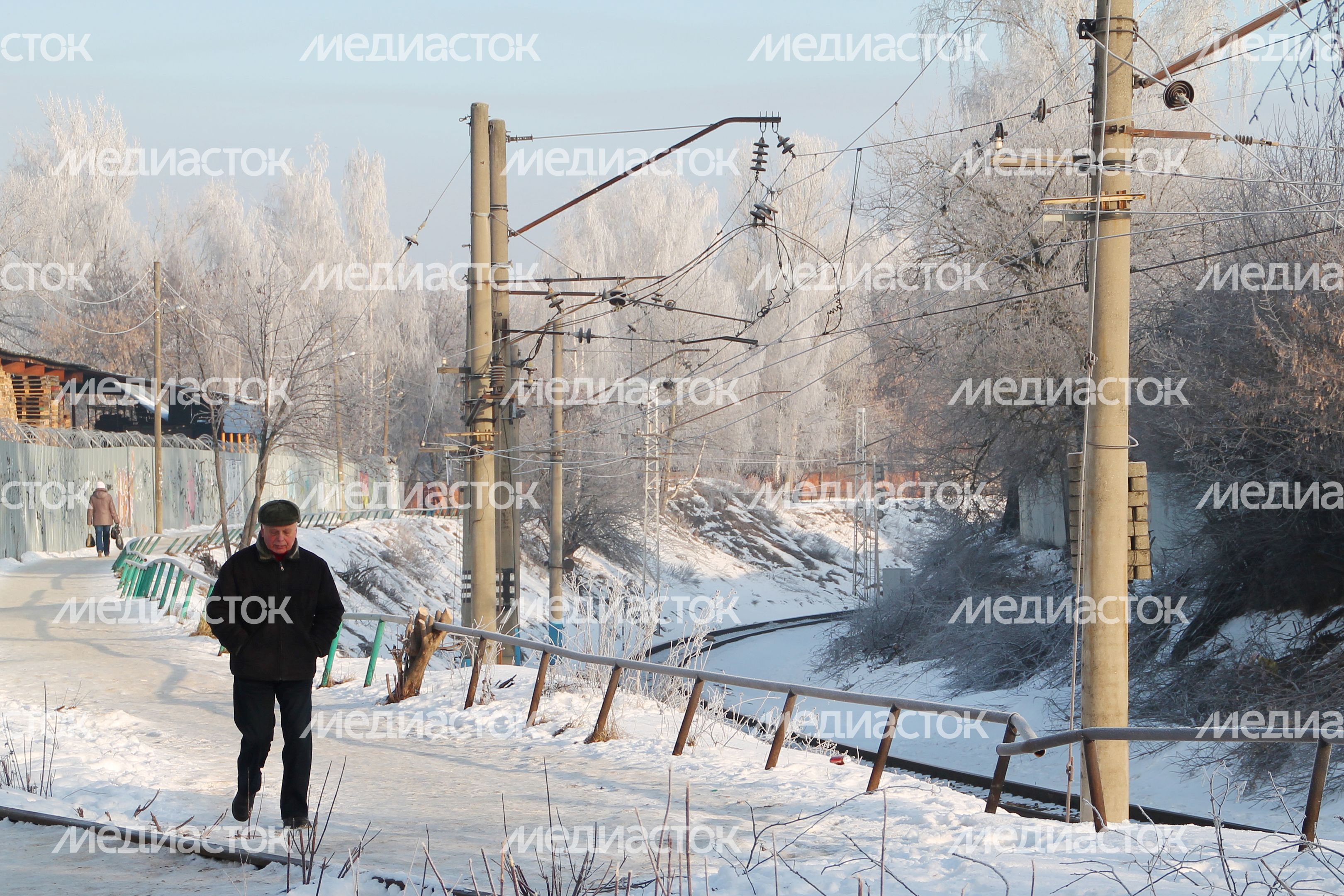 Вид на заснеженную улицу в Королеве Вид на заснеженную улицу в Королеве