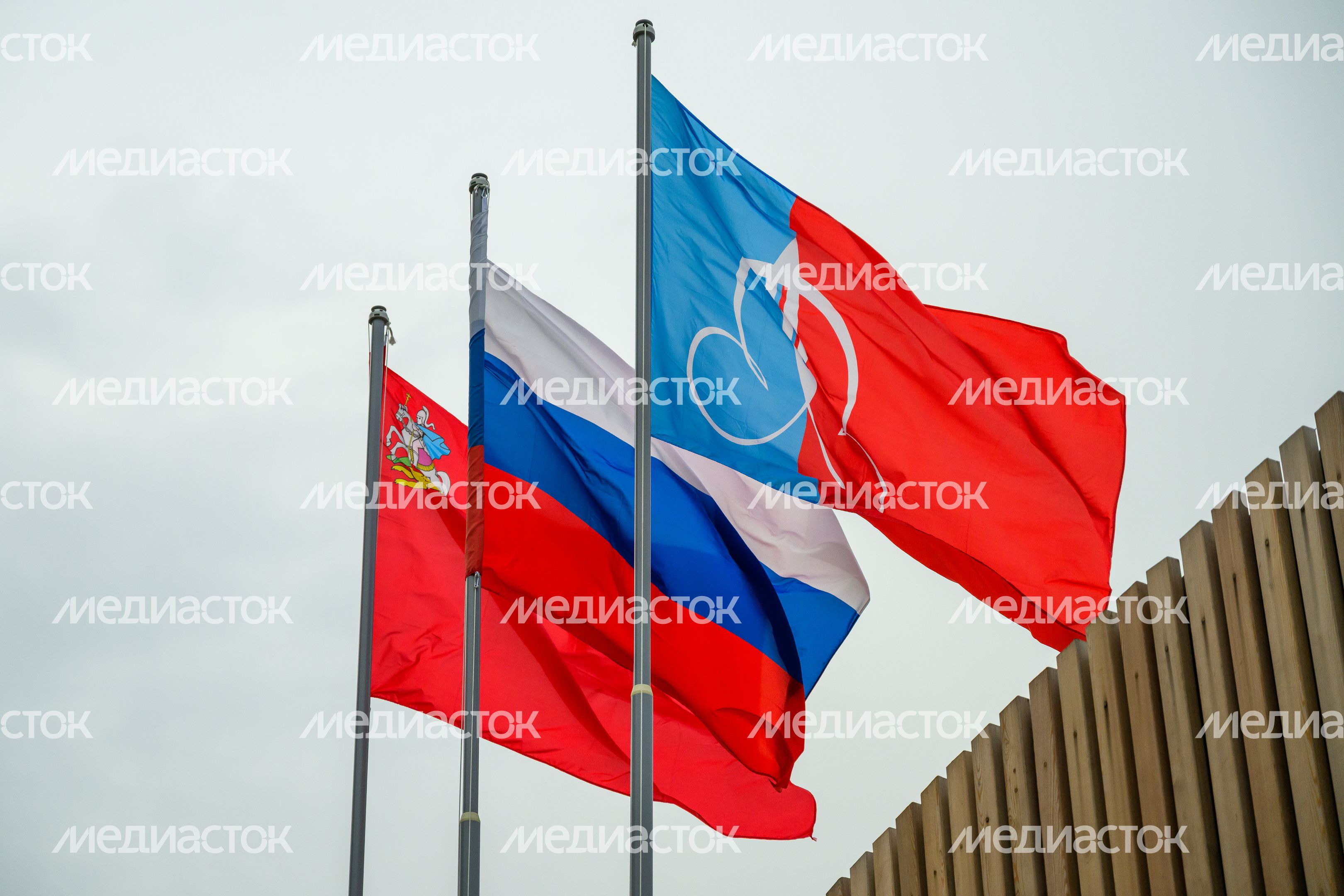 Благоустроенный лесопарк «Спутник» в Щелково осенью Благоустроенный лесопарк «Спутник» в Щелково осенью