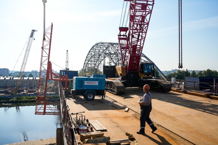 Возведение нового Рогачевского моста в Дмитрове