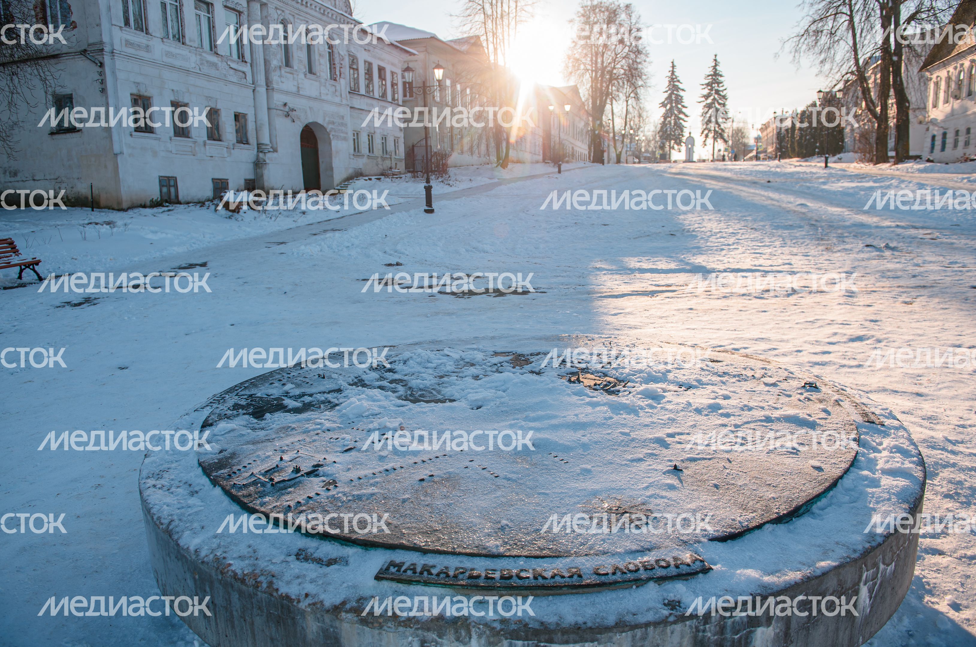 Зимние виды города Калязин
