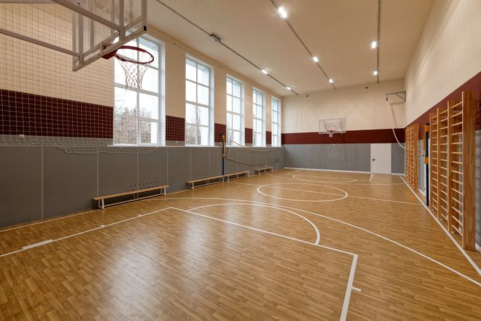 Спортивный зал Софьинской средней школы после капитального ремонта в Наро-Фоминском округе