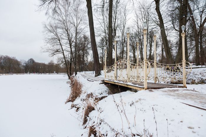 Зимний городской парк культуры и отдыха в Чехове