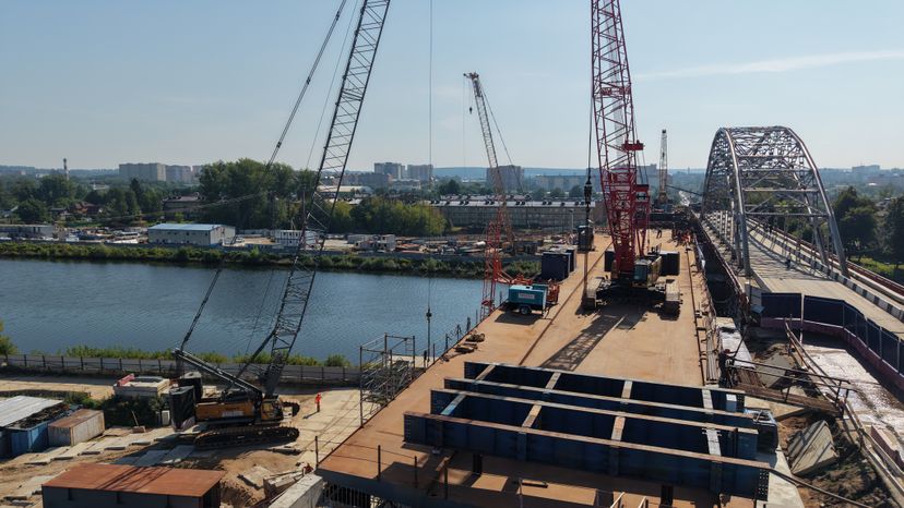 Возведение нового Рогачевского моста в Дмитрове