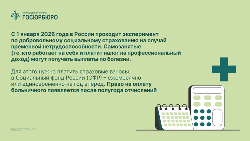 Оплата больничных самозанятым Горизонталь 02