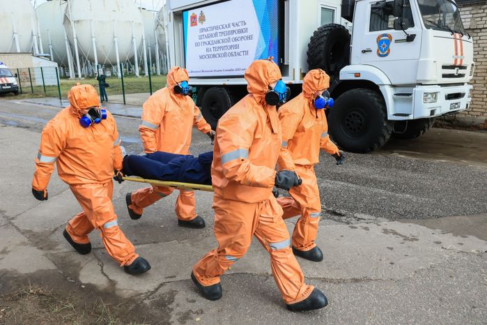 Открытие Всероссийской тренировки по гражданской обороне с участием Андрея Воробьева