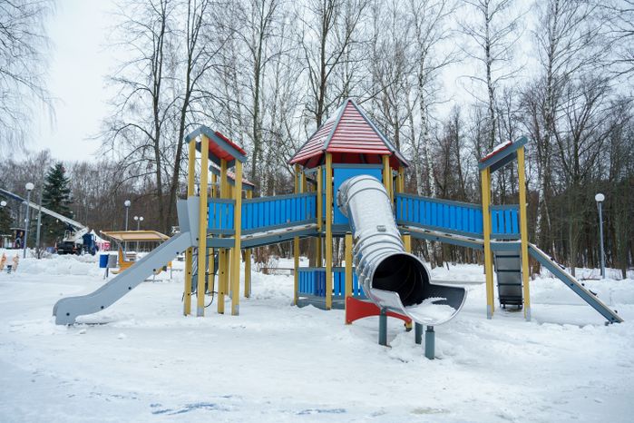 Кашира. Городской парк. Зима