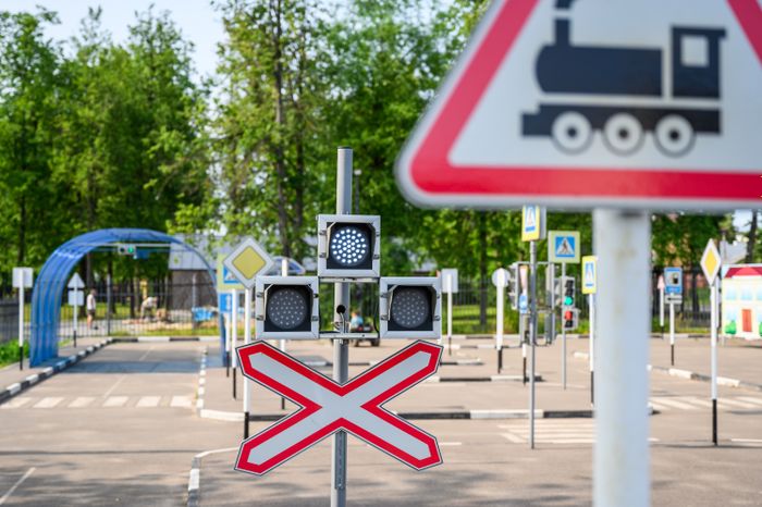 Автогородок в парке культуры и отдыха им. Олега Степанова в Серпухове летом