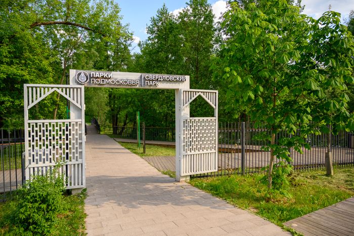 Лето в парке культуры и отдыха «Свердловский» в поселке Свердловский округа Лосино-Петровский