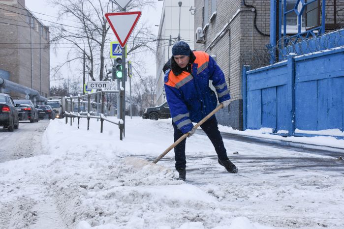 Снегопад в Московском регионе, 18.01.2018