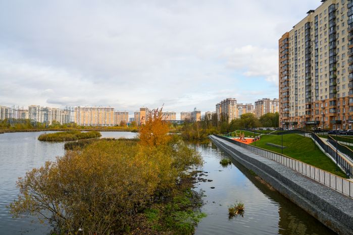 В Люберцах благоустроили парк "Дружба" с пешеходным мостом через озеро Черное