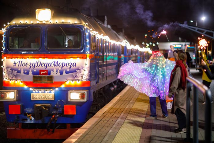 Новогодний поезд Деда Мороза в Химках