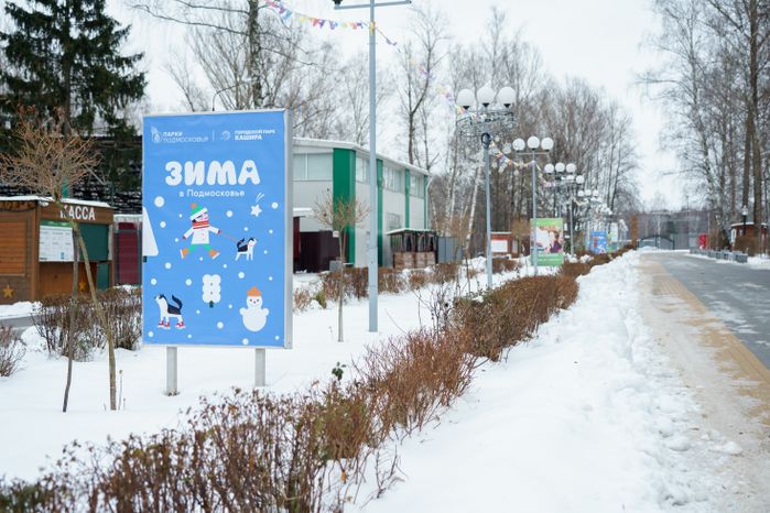 Кашира. Городской парк. Зима