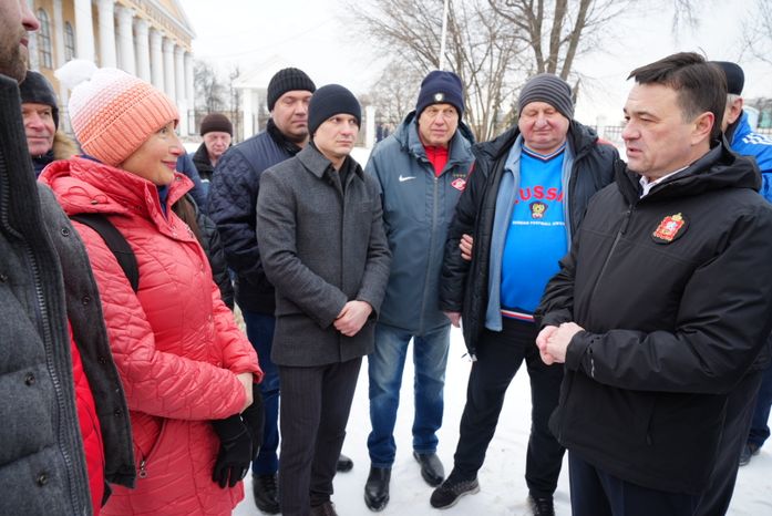 Посещение места строительства нового стадиона «Торпедо» в Люберцах Губернатором Подмосковья