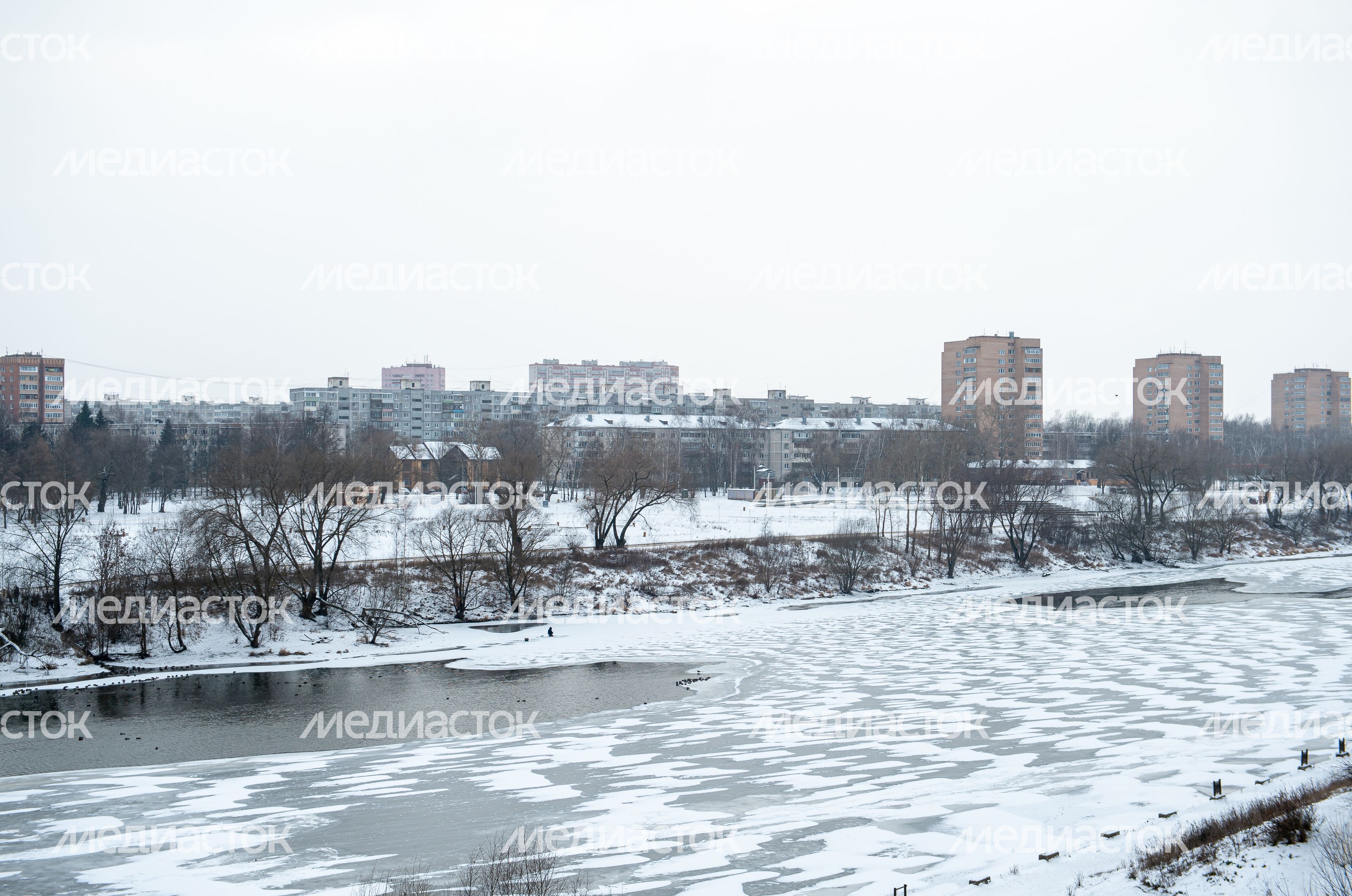 Зимние виды города Воскресенск