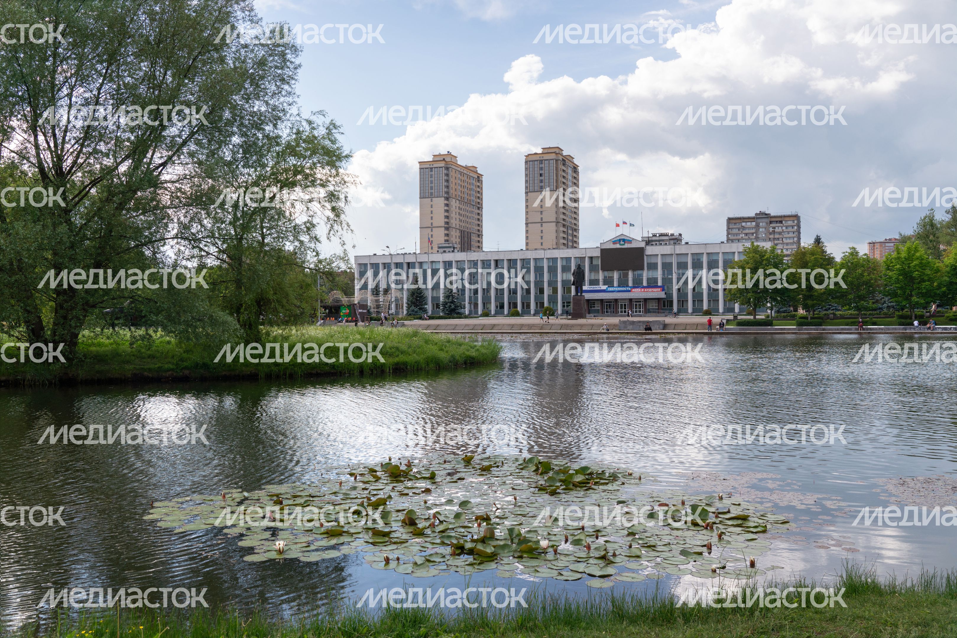 Пруд Баранка на Центральной площади Одинцово