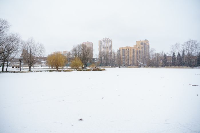 Реутов. Парк «Фабричный пруд». Зима