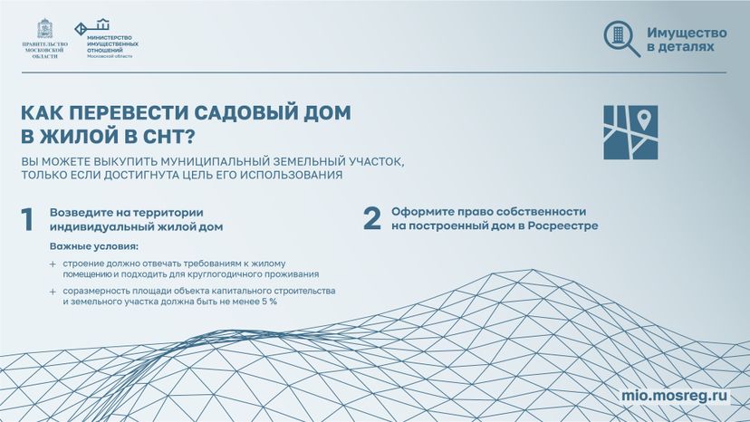 Как перевести садовый дом в жилой СНТ