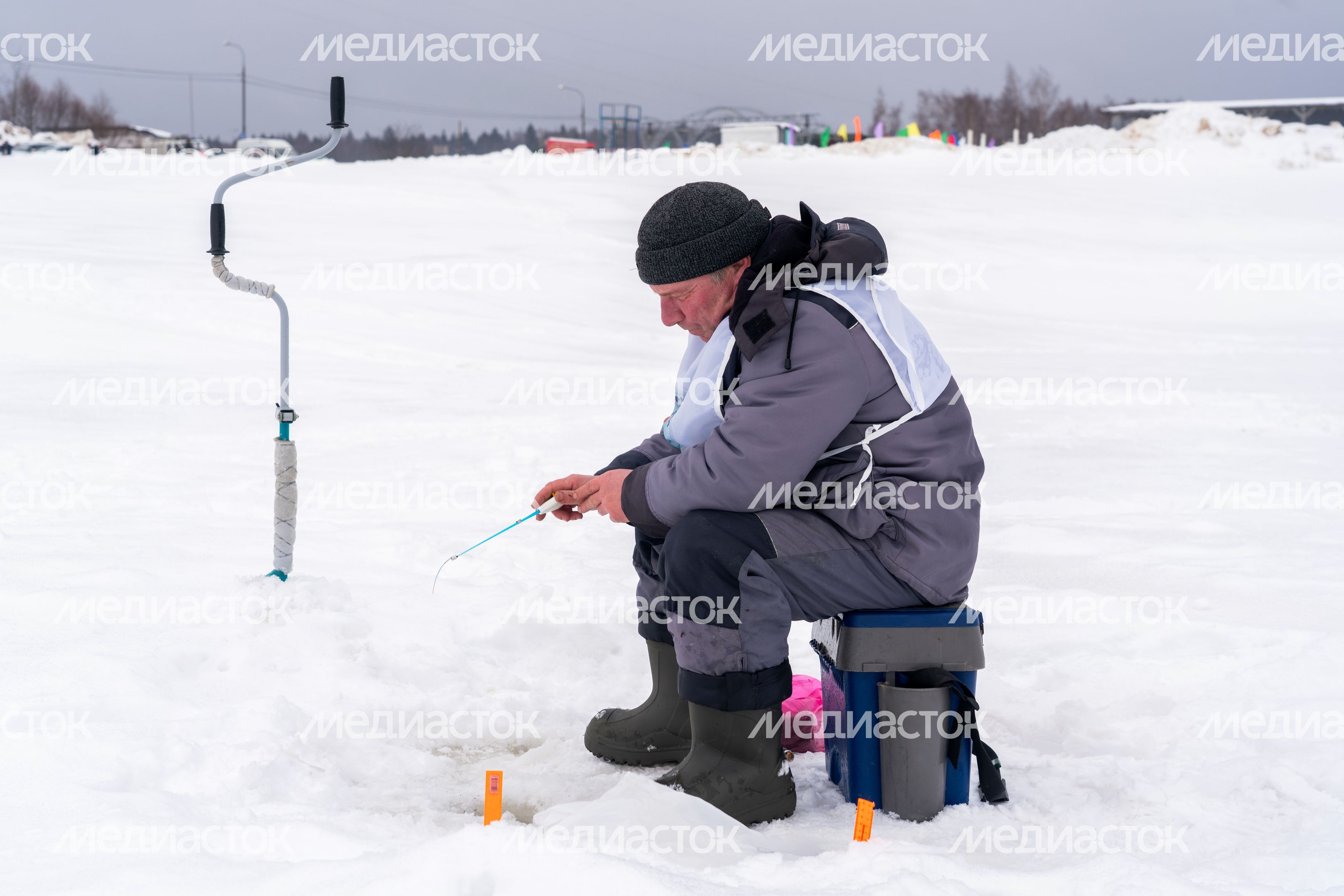Зимняя рыбалка на Озернинском водохранилище в Рузском округе Зимняя рыбалка на Озернинском водохранилище в Рузском округе