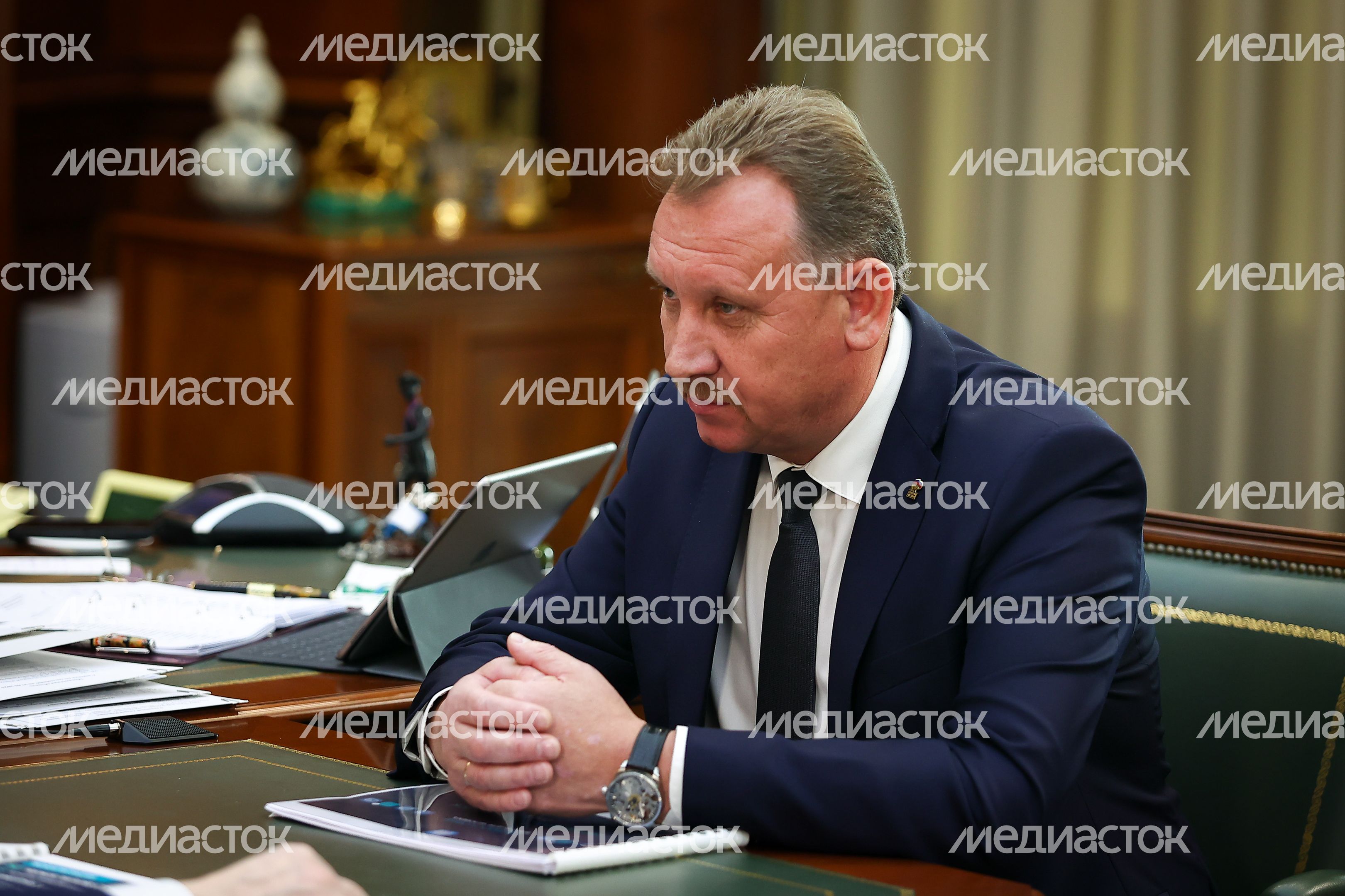 Встреча губернатора Подмосковья с главой Зарайска
