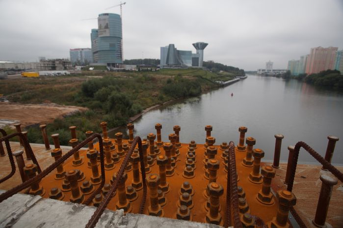 Cтроительство пешеходного моста в Красногорске