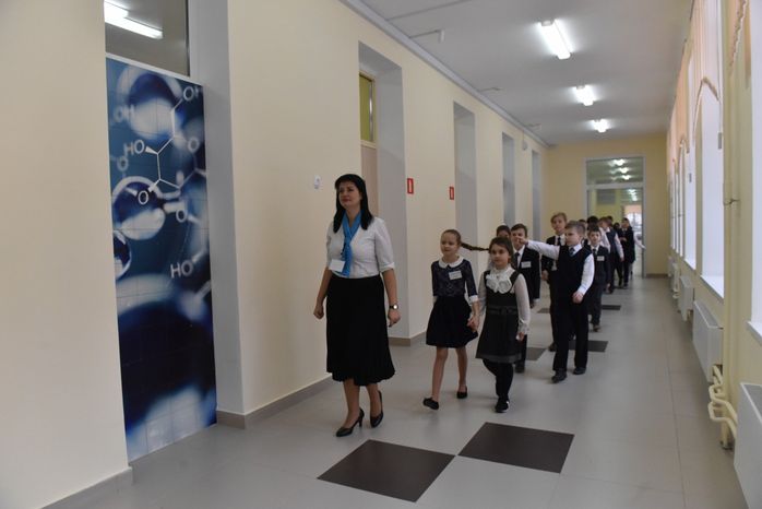 МОУ СОШ №35 г. Подольск. Первый день учебного процесса школе.