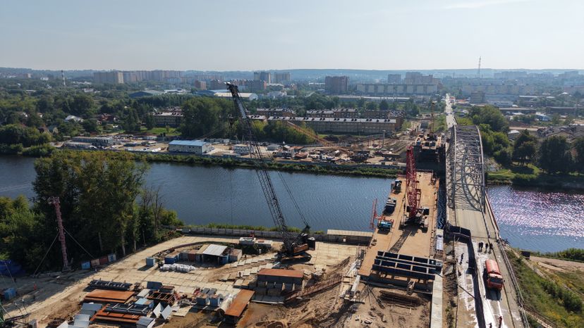 Возведение нового Рогачевского моста в Дмитрове