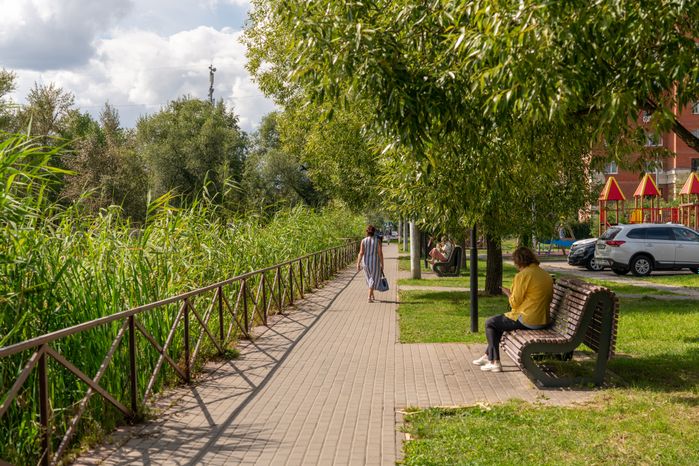 Лобня. Городской пруд на улице 40 лет Октября