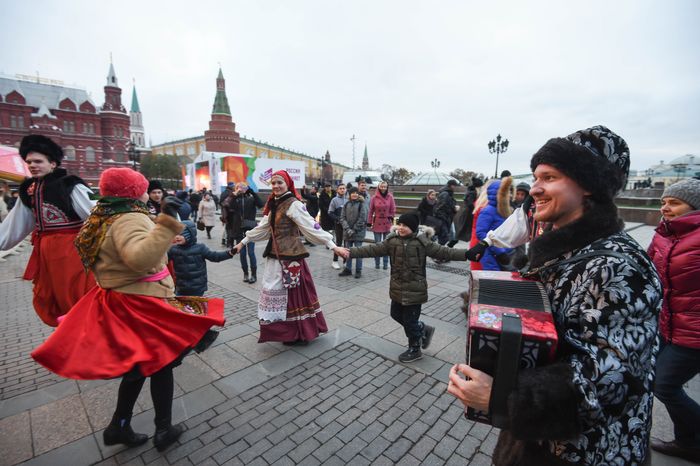 Празднование Дня народного единства в центре Москвы