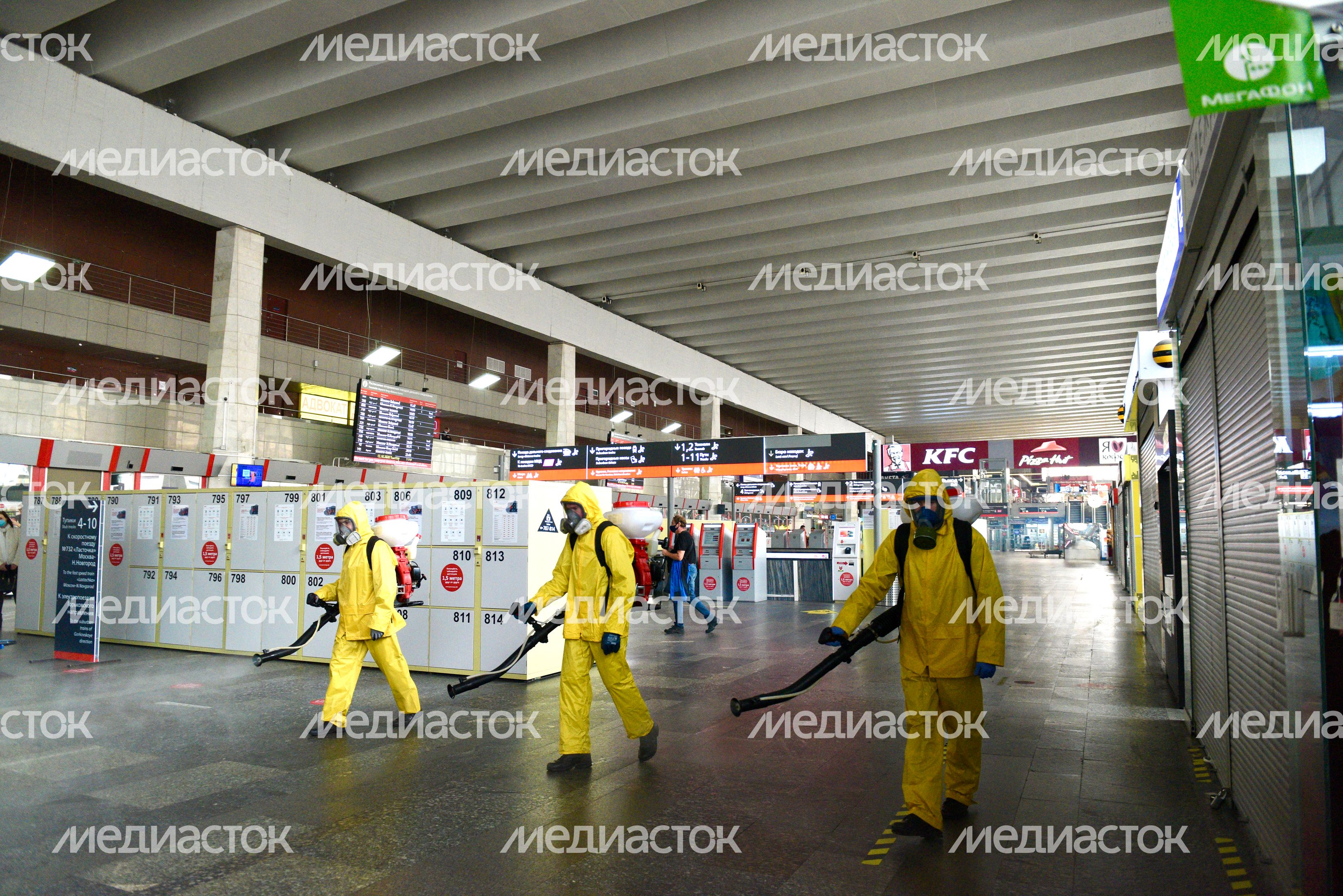 Дезинфекция Курского вокзала в Москве Дезинфекция Курского вокзала в Москве