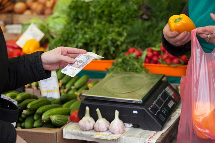 Продуктовый рынок в Москве