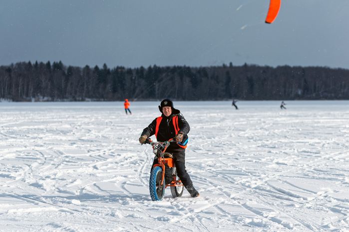 Чемпионат Московской области по сноукайтингу в Солнечногорске
