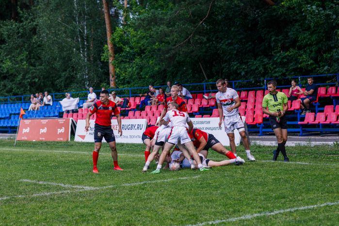 Победа "ВВА-Подмосковье-м" в чемпионате молодежных команд по регби в Монино