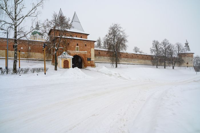 Зарайский кремль зимой