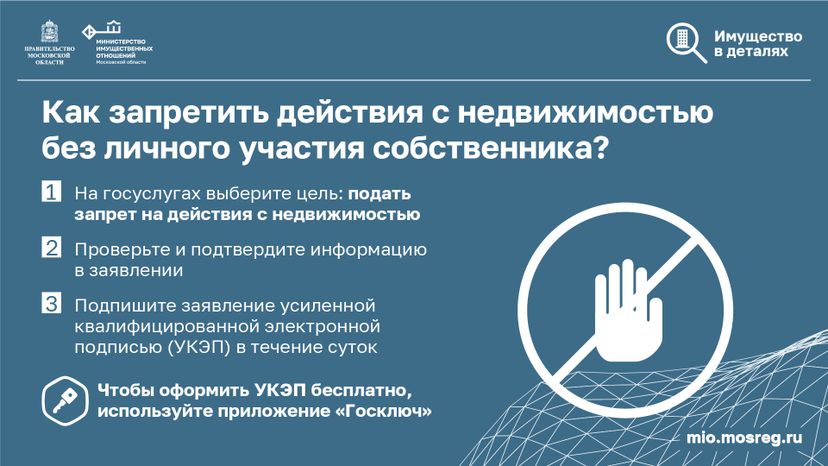 Как запретить действия с недвижимостью без личного участия