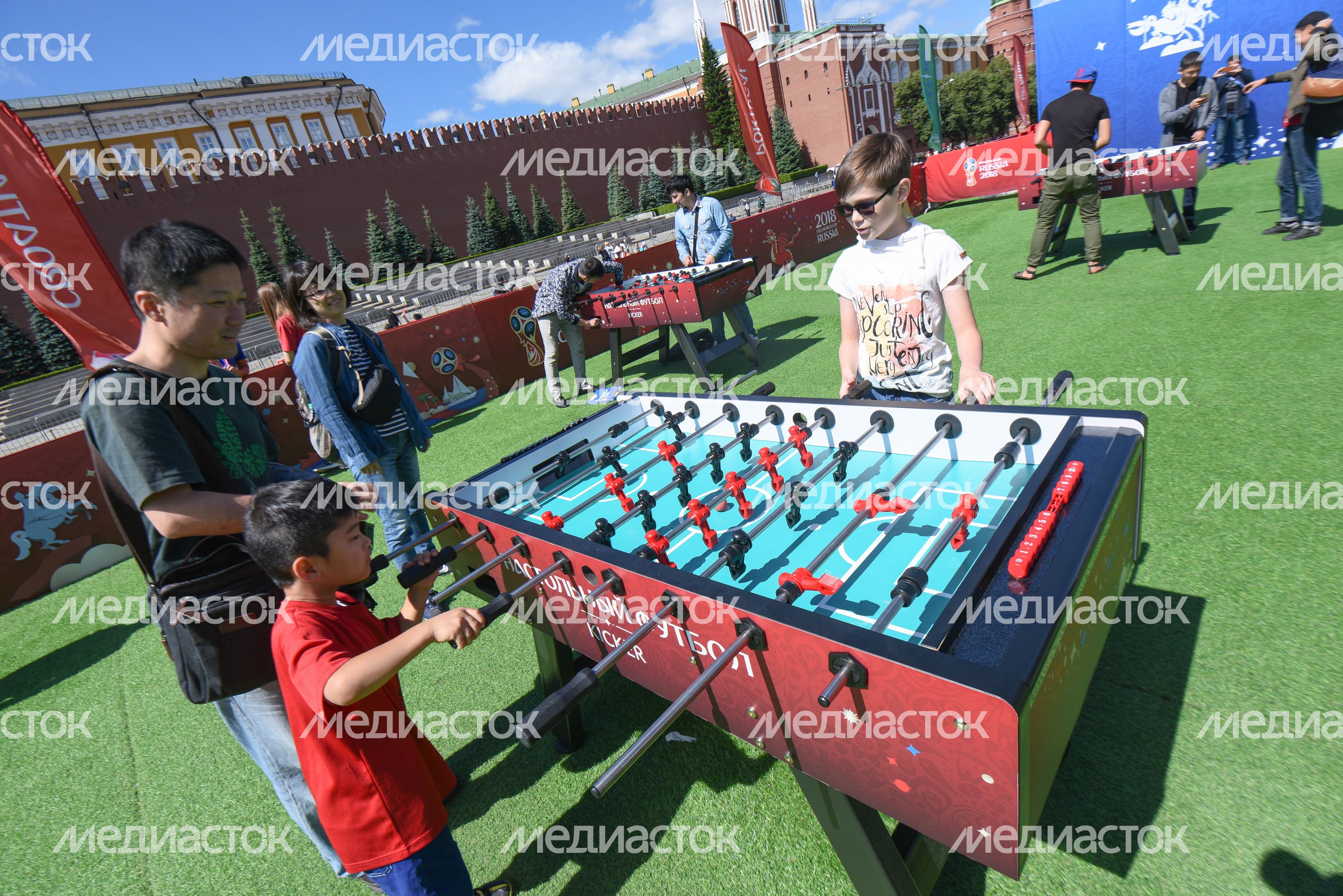 Футбольный парк на Красной площади в Москве