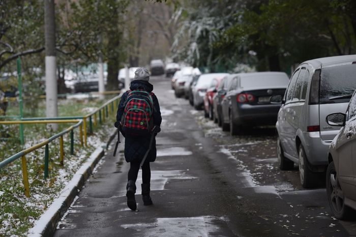 Первый снег в Москве