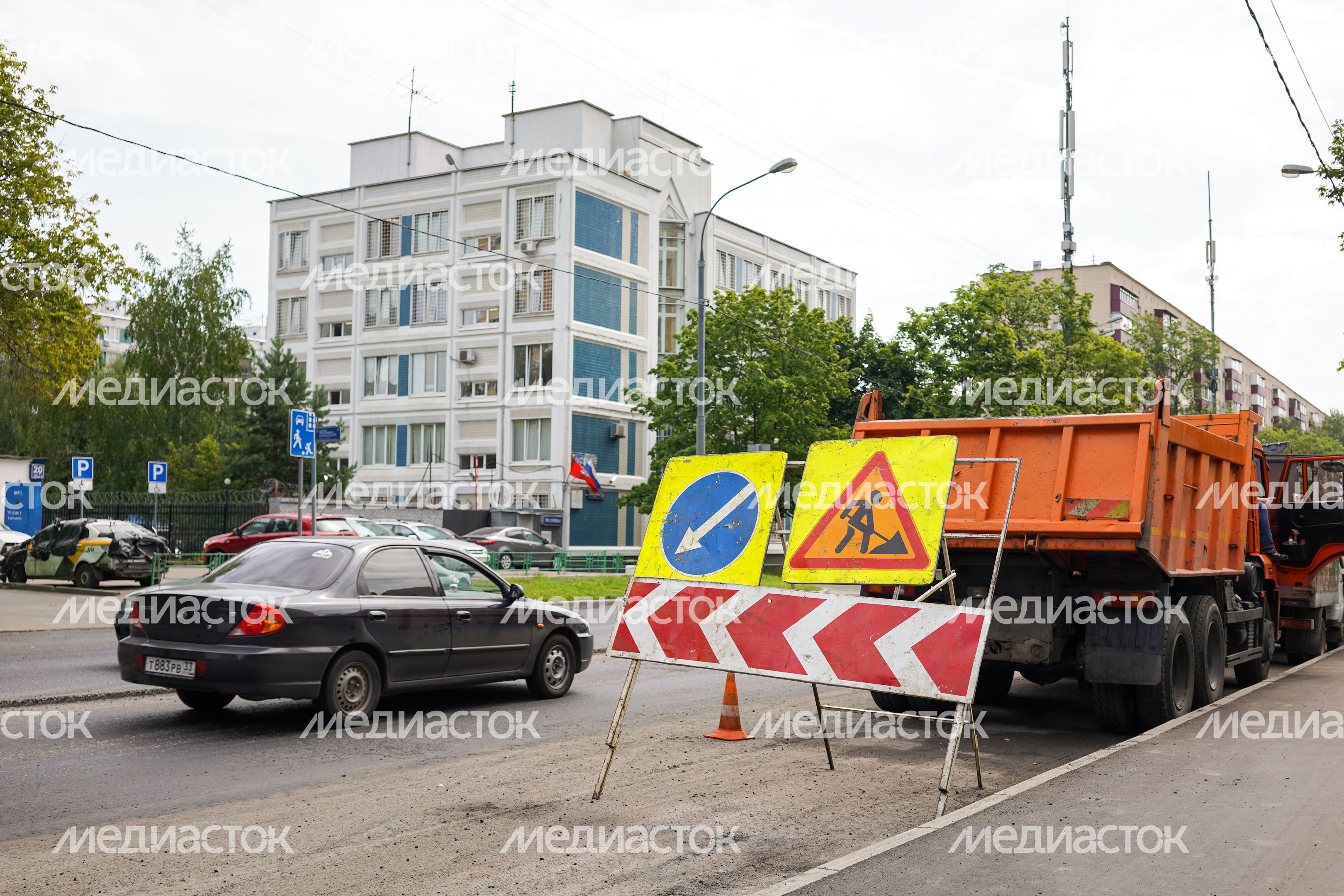 Дорожные работы в Москве