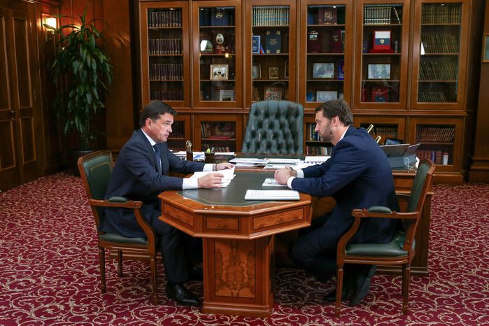 Рабочая встреча губернатора Подмосковья с главой Бронниц, 27.06.2018