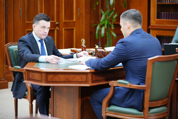 Андрей Воробьев обсудил с главой г.о. Подольск приоритетные задачи муниципалитета