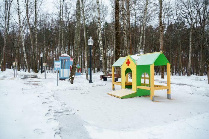 Кашира. Городской парк. Зима