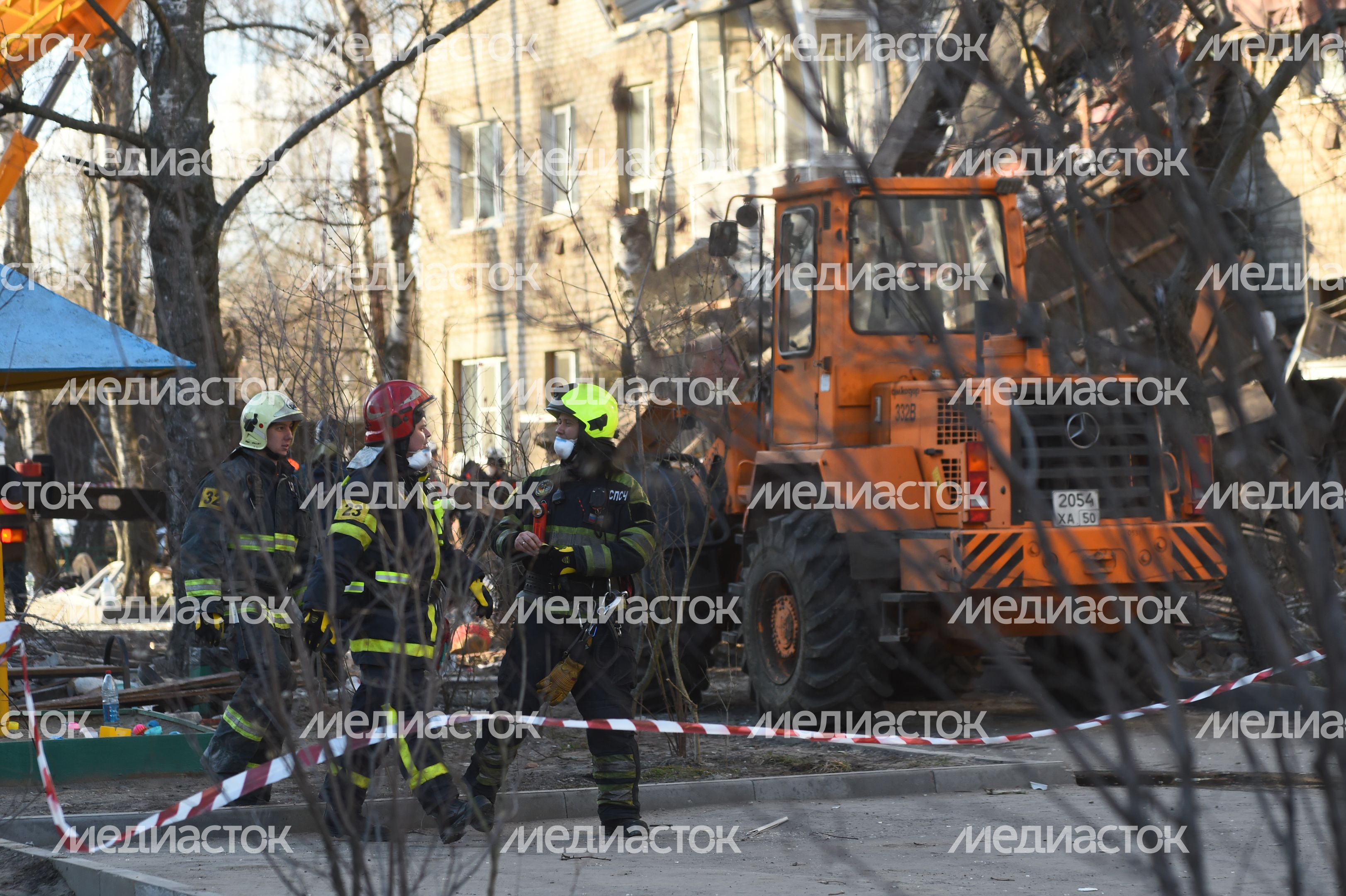 Кадры с места взрыва газа в многоквартирном доме в Орехово-Зуеве