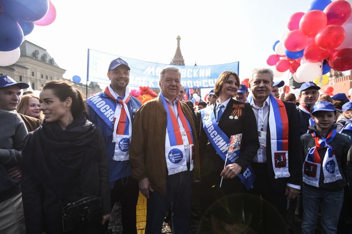 Первомайская демонстрация профсоюзов в Москве