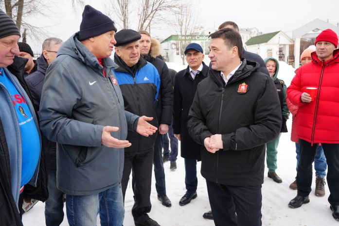 Посещение места строительства нового стадиона «Торпедо» в Люберцах Губернатором Подмосковья