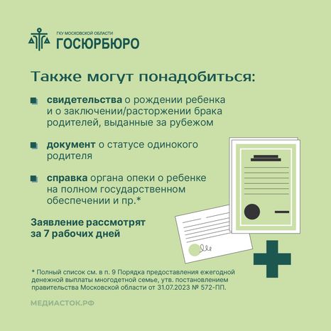 Ежегодная денежная выплата многодетной семье квадрат 08