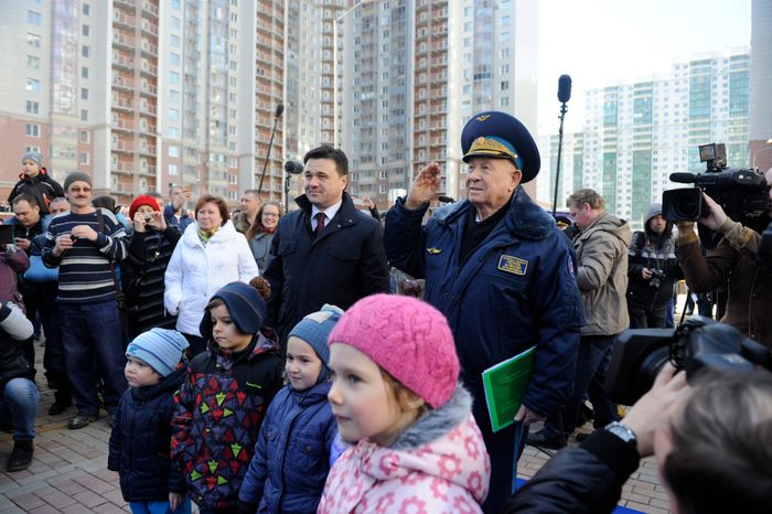 Открытие Аллеи Космонавтов в Красногорске