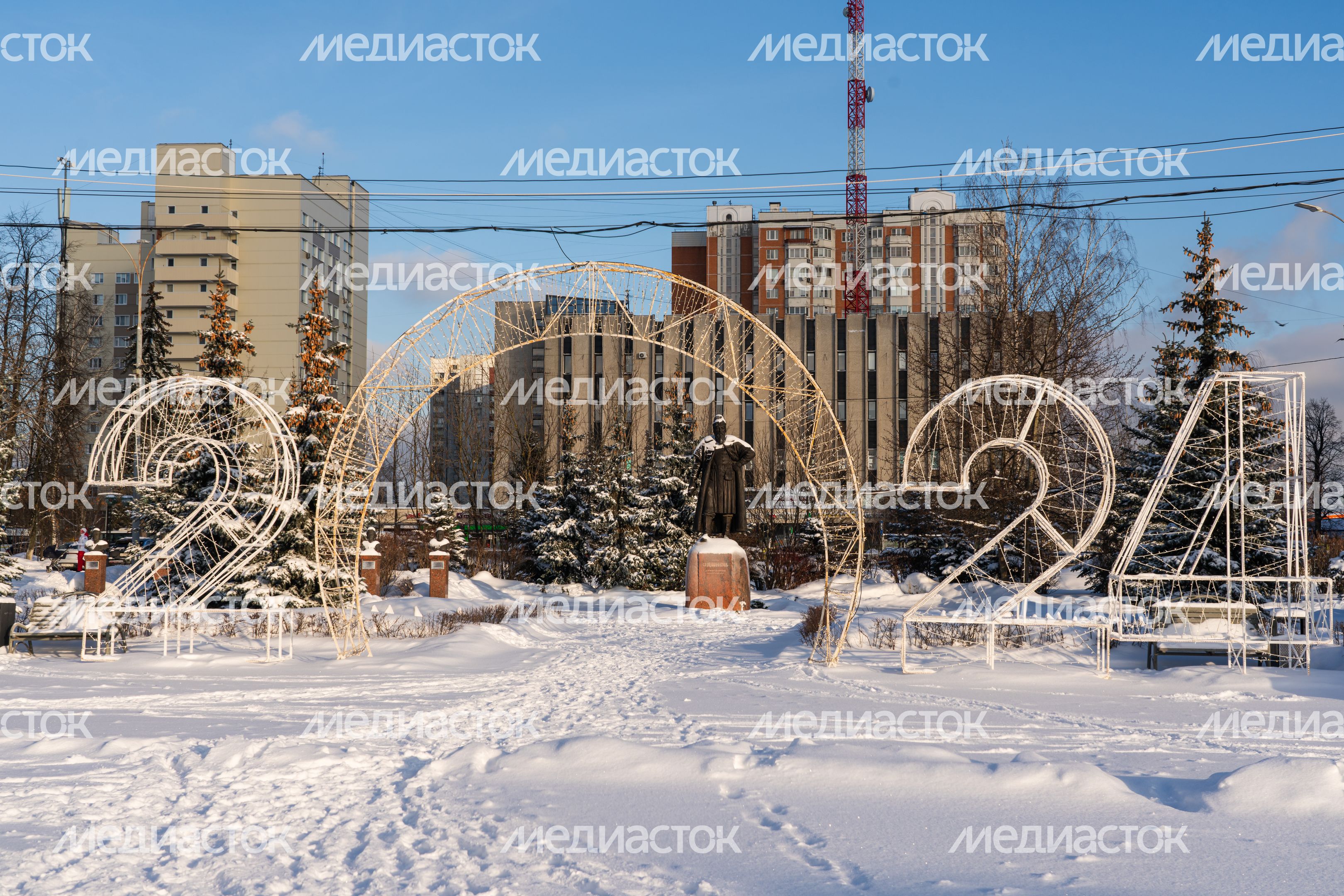 Новогодние инсталляции к Новому году в Одинцово